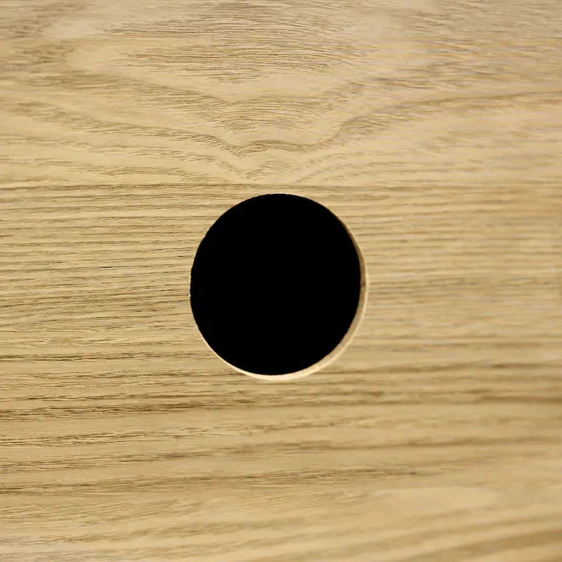 Meuble TV en bois naturel / blanc / rotin marron pour téléviseurs jusqu'à 75 pouces