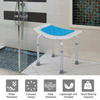Chaise de douche réglable – Bleue, aluminium et plastique, tabouret de bain antidérapant, 1 utilisateur