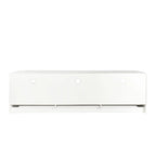 Meuble TV avec 3 étagères ouvertes et 3 tiroirs – Noir/Blanc, Panneau de densité minimaliste moderne, 1 à 2 utilisateurs