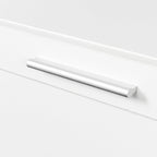 Meuble TV avec 3 étagères ouvertes et 3 tiroirs – Noir/Blanc, Panneau de densité minimaliste moderne, 1 à 2 utilisateurs