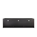 Meuble TV avec 3 étagères ouvertes et 3 tiroirs – Noir/Blanc, Panneau de densité minimaliste moderne, 1 à 2 utilisateurs