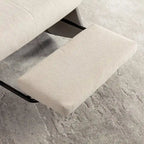 Fauteuil à bascule et inclinable en velours côtelé avec repose-pieds – Monoplace (Gris+Beige / Orange+Beige)