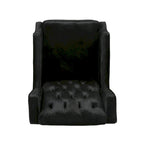 Fauteuil inclinable à dossier haut et dossier rabattable en velours noir de style Mid-Century pour 1 personne