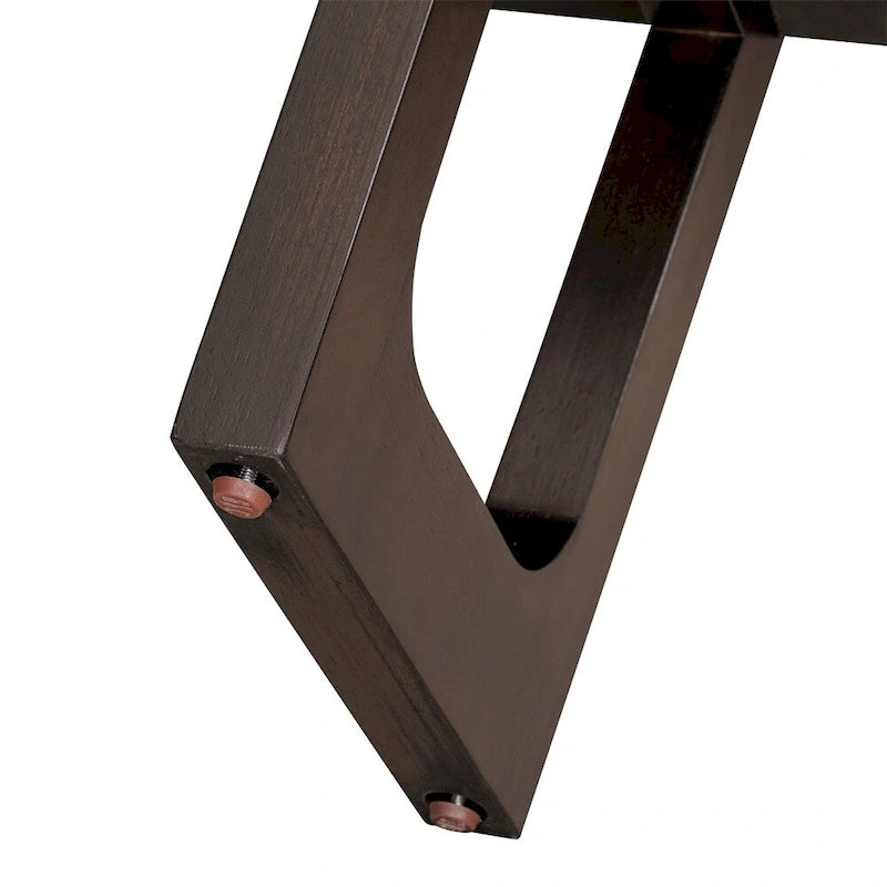 Console avec étagère – Naturel / Gris lavé / Bleu marine / Blanc antique / Espresso, dessus en bois d'hévéa rétro et effet marbre, utilisateur unique