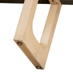 Console avec étagère – Naturel / Gris lavé / Bleu marine / Blanc antique / Espresso, dessus en bois d'hévéa rétro et effet marbre, utilisateur unique