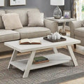 Table basse avec étagère – Blanc / Anthracite / Noir / Expresso, Placage bois dur contemporain, 1 à 2 utilisateurs
