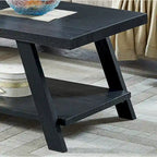 Table basse avec étagère – Blanc / Anthracite / Noir / Expresso, Placage bois dur contemporain, 1 à 2 utilisateurs