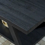 Table basse avec étagère – Blanc / Anthracite / Noir / Expresso, Placage bois dur contemporain, 1 à 2 utilisateurs