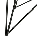 Table basse ronde – Gris clair et noir, plateau en MDF de style moderne du milieu du siècle et pieds en fer, utilisateur unique