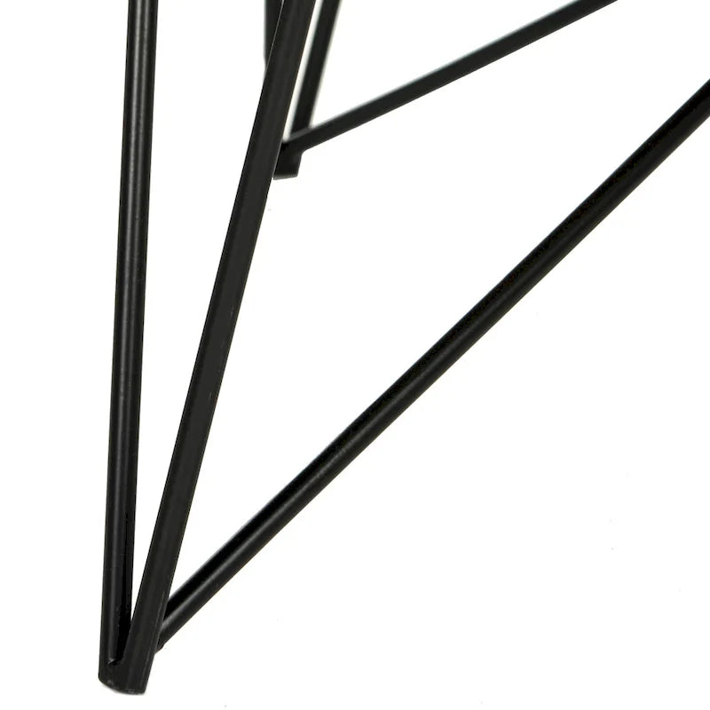 Table basse ronde – Gris clair et noir, plateau en MDF de style moderne du milieu du siècle et pieds en fer, utilisateur unique