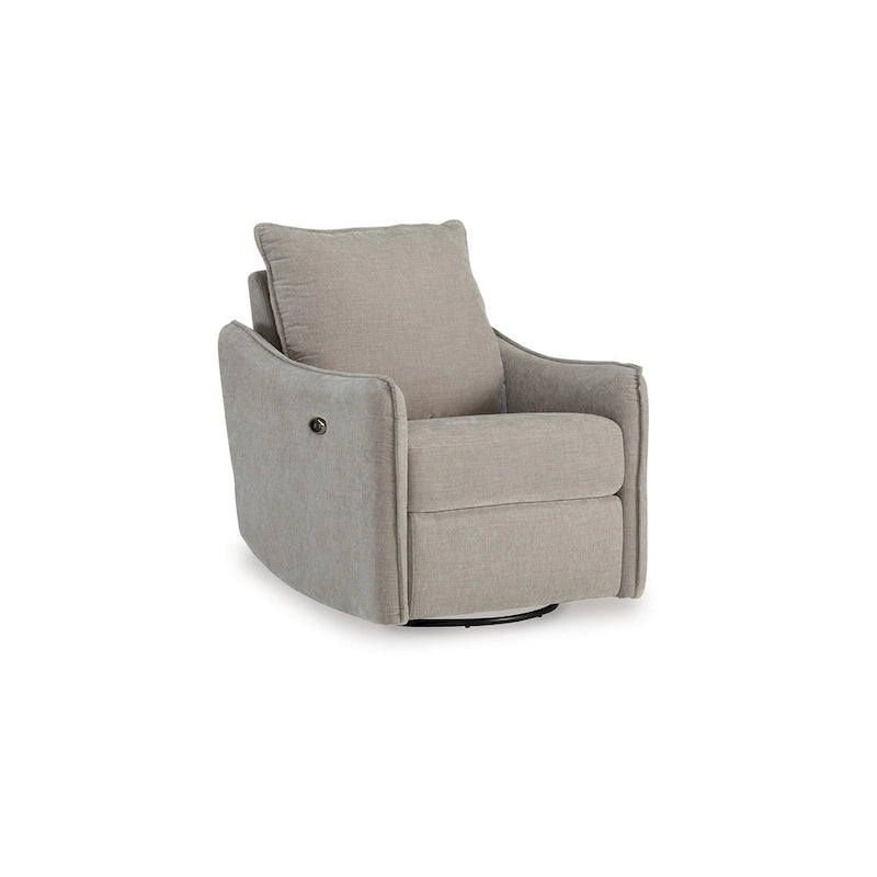 Fauteuil inclinable électrique pivotant en polyester gris pour 1 personne