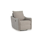 Fauteuil inclinable électrique pivotant en polyester gris pour 1 personne