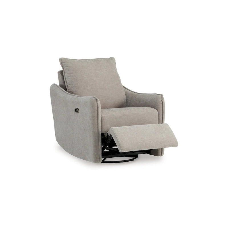 Fauteuil inclinable électrique pivotant en polyester gris pour 1 personne