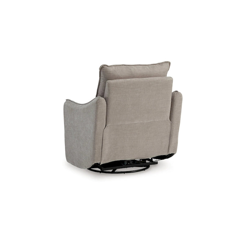 Fauteuil inclinable électrique pivotant en polyester gris pour 1 personne