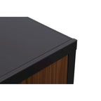 Meuble TV Bridgevine Home Aria de 85 pouces pour téléviseurs jusqu'à 95 pouces, aucun assemblage requis, finition noire et noyer
