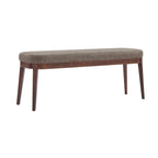 Banc ottoman mi-siècle en cuir synthétique marron / beige / vert pour 1 personne
