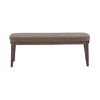 Banc ottoman mi-siècle en cuir synthétique marron / beige / vert pour 1 personne