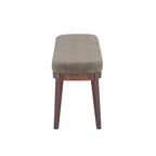 Banc ottoman mi-siècle en cuir synthétique marron / beige / vert pour 1 personne