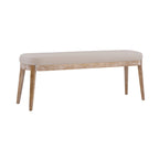 Banc ottoman mi-siècle en cuir synthétique marron / beige / vert pour 1 personne