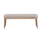 Banc ottoman mi-siècle en cuir synthétique marron / beige / vert pour 1 personne