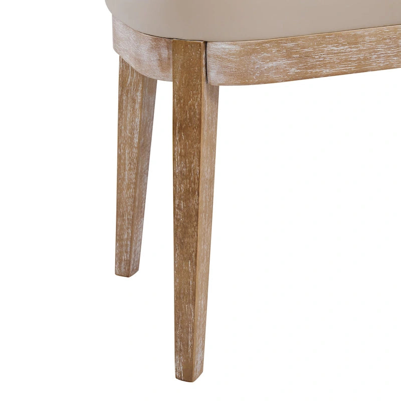 Banc ottoman mi-siècle en cuir synthétique marron / beige / vert pour 1 personne