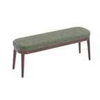 Banc ottoman mi-siècle en cuir synthétique marron / beige / vert pour 1 personne
