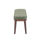 Banc ottoman mi-siècle en cuir synthétique marron / beige / vert pour 1 personne