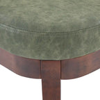 Banc ottoman mi-siècle en cuir synthétique marron / beige / vert pour 1 personne