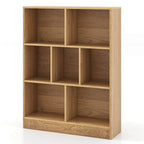 Meuble de rangement pour jouets/bibliothèque 7 compartiments en MDF blanc/marron avec dispositifs anti-basculement pour 1