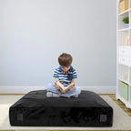 Tapis de chute sensoriel rempli de mousse bleu/noir pour adultes et enfants