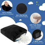 Tapis de chute sensoriel rempli de mousse bleu/noir pour adultes et enfants