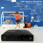 Tapis de chute sensoriel rempli de mousse bleu/noir pour adultes et enfants