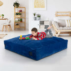 Tapis de chute sensoriel rempli de mousse bleu/noir pour adultes et enfants