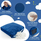Tapis de chute sensoriel rempli de mousse bleu/noir pour adultes et enfants
