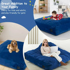 Tapis de chute sensoriel rempli de mousse bleu/noir pour adultes et enfants