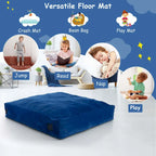 Tapis de chute sensoriel rempli de mousse bleu/noir pour adultes et enfants