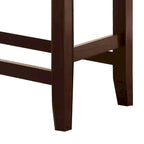 Banc de comptoir en bois et similicuir marron et noir pour 1 personne