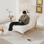 Fauteuil poire en velours côtelé capitonné marron / noir / beige pour 1 personne