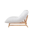 Fauteuil poire en velours côtelé capitonné marron / noir / beige pour 1 personne
