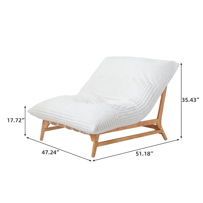 Fauteuil poire en velours côtelé capitonné marron / noir / beige pour 1 personne
