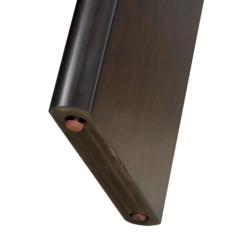 Console avec étagère – Expresso / Bleu / Gris lavé / Noir / Blanc, MDF minimaliste moderne et placage en caoutchouc, un utilisateur