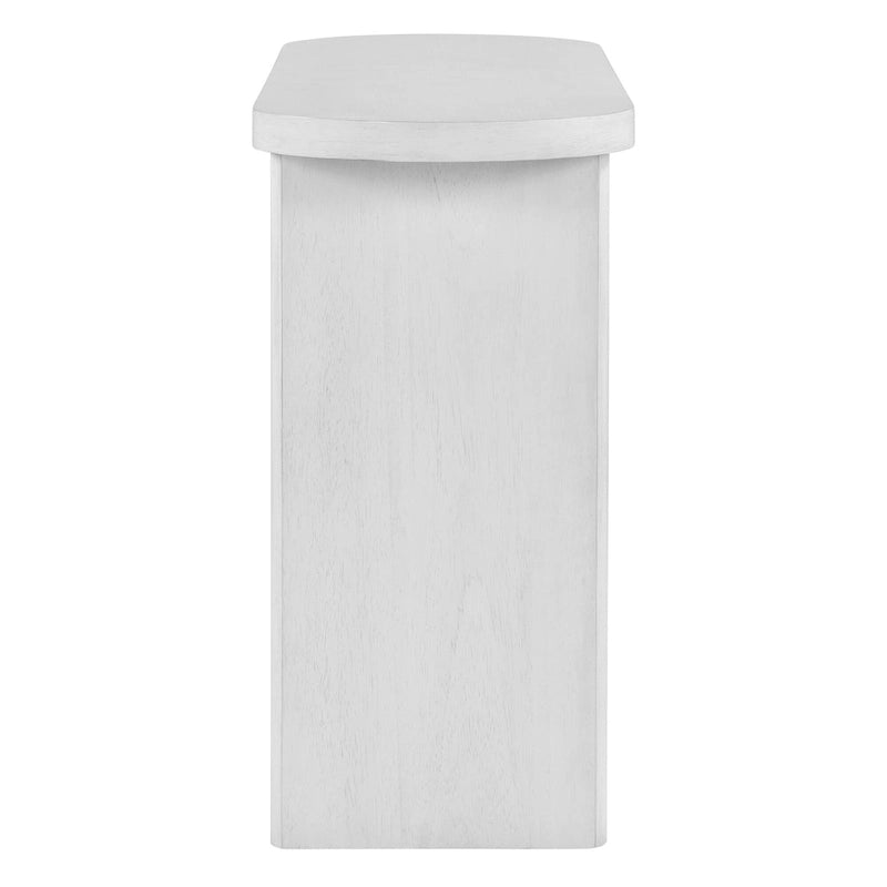 Console avec étagère – Expresso / Bleu / Gris lavé / Noir / Blanc, MDF minimaliste moderne et placage en caoutchouc, un utilisateur