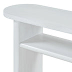 Console avec étagère – Expresso / Bleu / Gris lavé / Noir / Blanc, MDF minimaliste moderne et placage en caoutchouc, un utilisateur