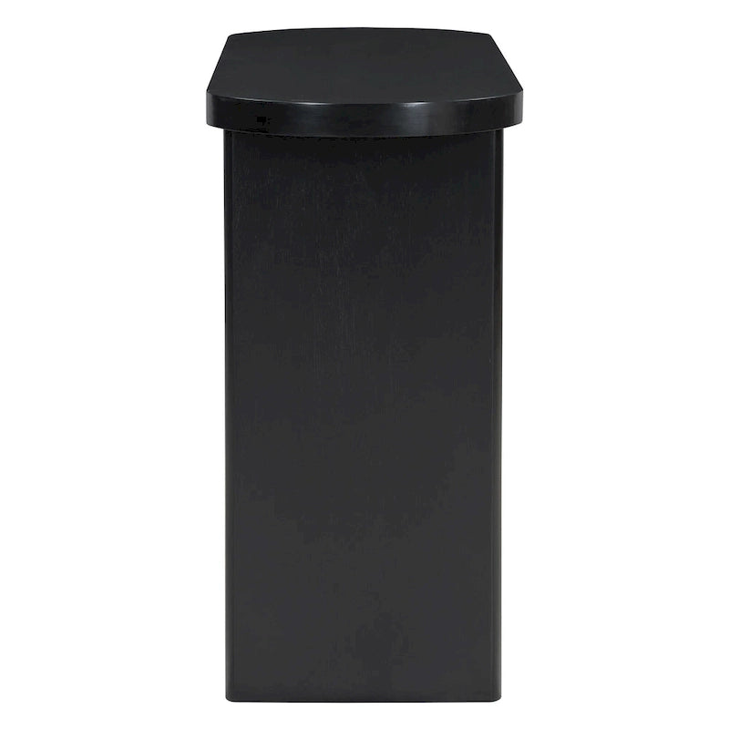 Console avec étagère – Expresso / Bleu / Gris lavé / Noir / Blanc, MDF minimaliste moderne et placage en caoutchouc, un utilisateur