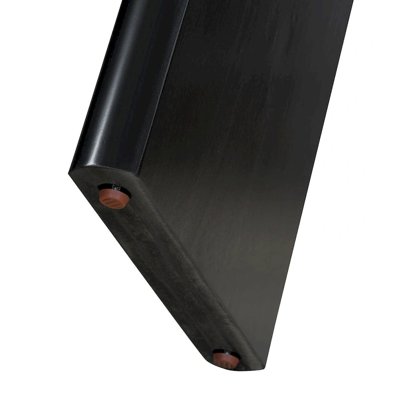 Console avec étagère – Expresso / Bleu / Gris lavé / Noir / Blanc, MDF minimaliste moderne et placage en caoutchouc, un utilisateur
