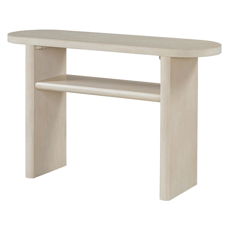 Console avec étagère – Expresso / Bleu / Gris lavé / Noir / Blanc, MDF minimaliste moderne et placage en caoutchouc, un utilisateur