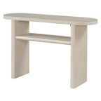 Console avec étagère – Expresso / Bleu / Gris lavé / Noir / Blanc, MDF minimaliste moderne et placage en caoutchouc, un utilisateur