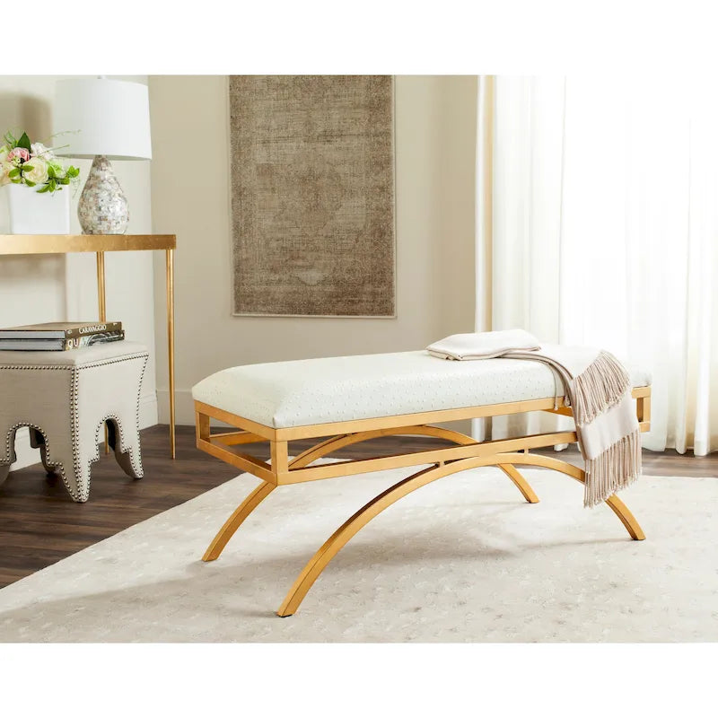 Banc Arc Moderne Glamour Bleu Marine / Beige / Crème pour 1 personne