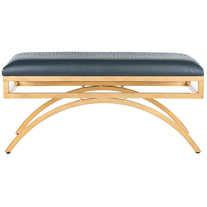 Banc Arc Moderne Glamour Bleu Marine / Beige / Crème pour 1 personne