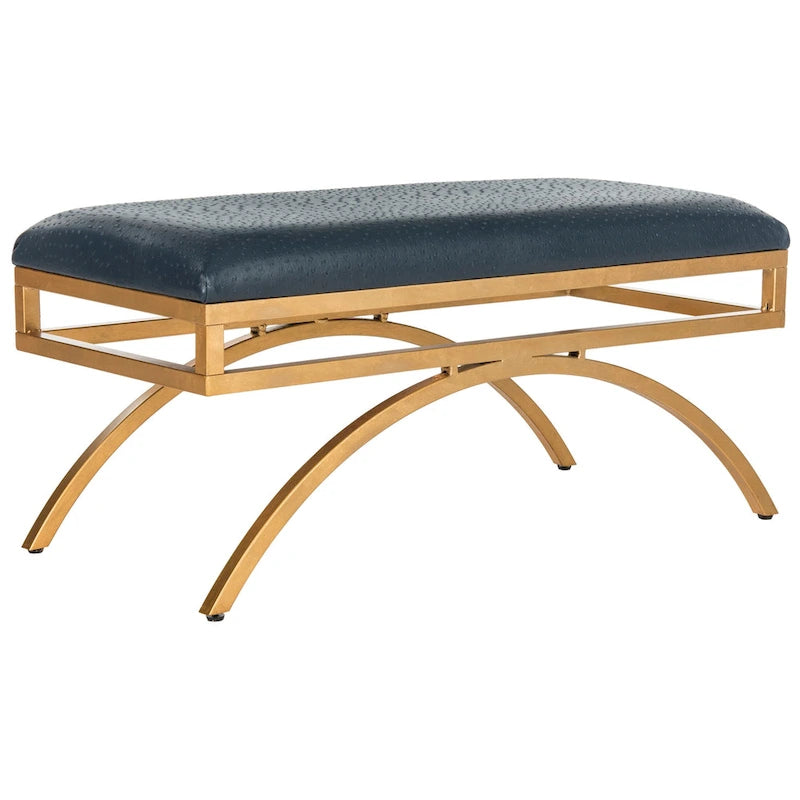 Banc Arc Moderne Glamour Bleu Marine / Beige / Crème pour 1 personne